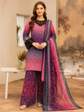 Purple Printed Lawn 3-Piece Suit - Model View